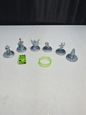Monopoly Disney Villains Replacement 6 Metal Tokens Flame Ring Dice Pieces (Y)